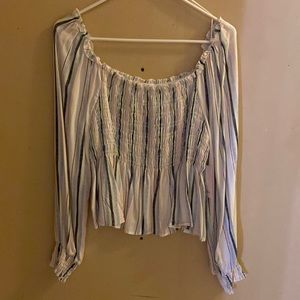 Cindies off the shoulder striped top